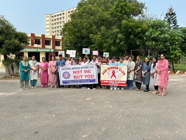 Drug awareness rally by red ribbon club